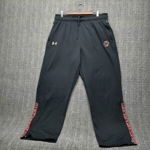 Under Armour Boston College Warm Up Pants Men's XL Black Zip Ankle NCAA Fleece
